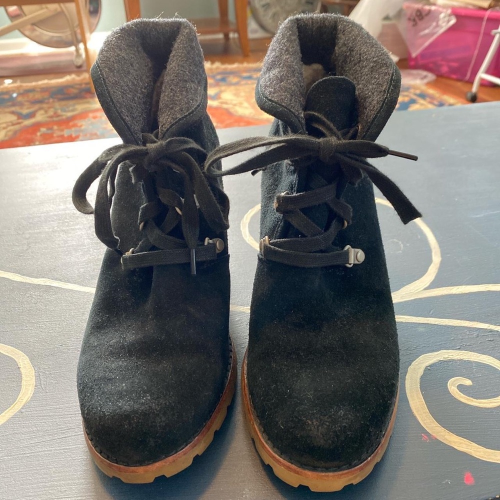 Ugg brand boots with heel